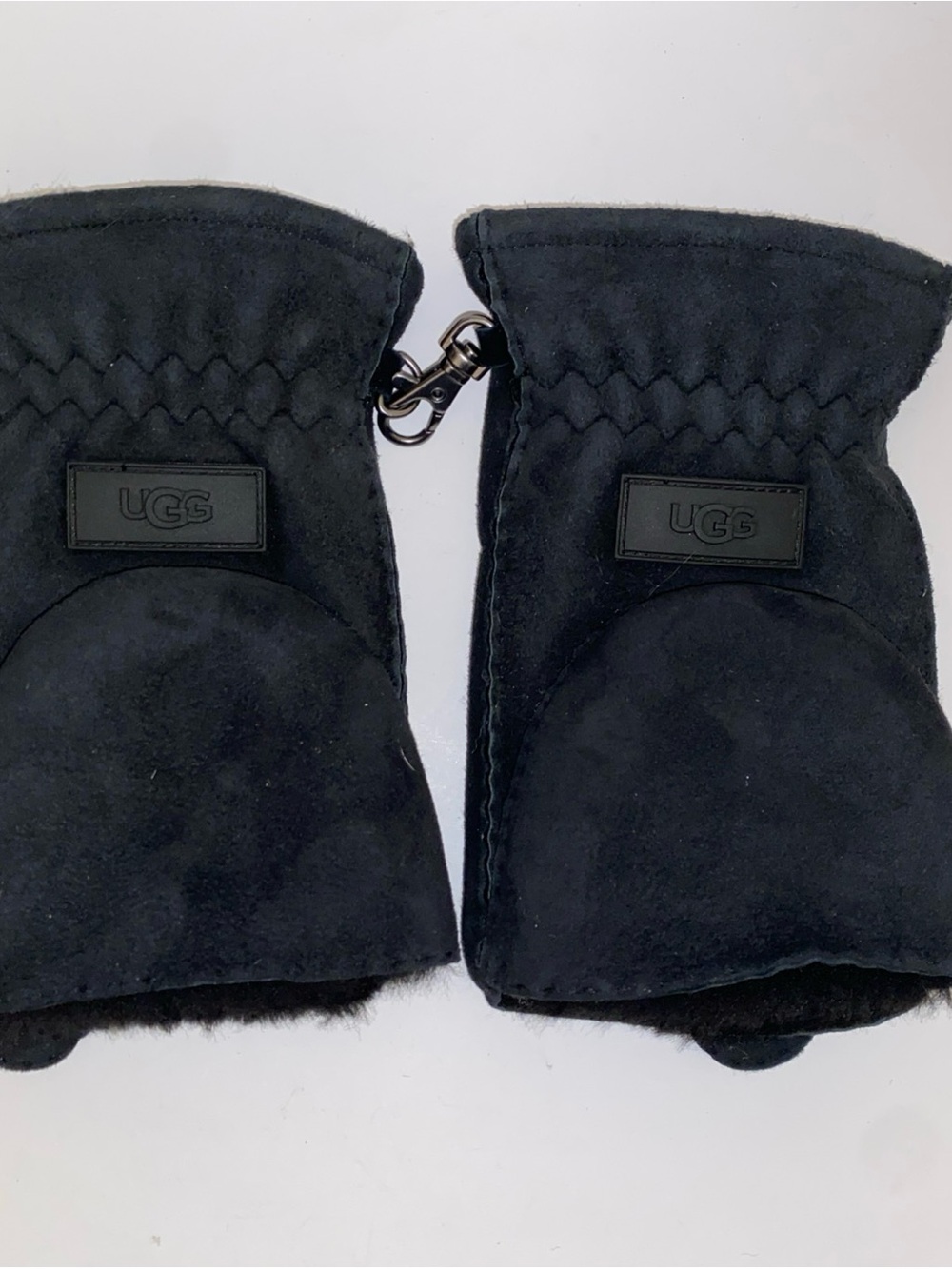 UGG Black Convertible Mittens with Clip